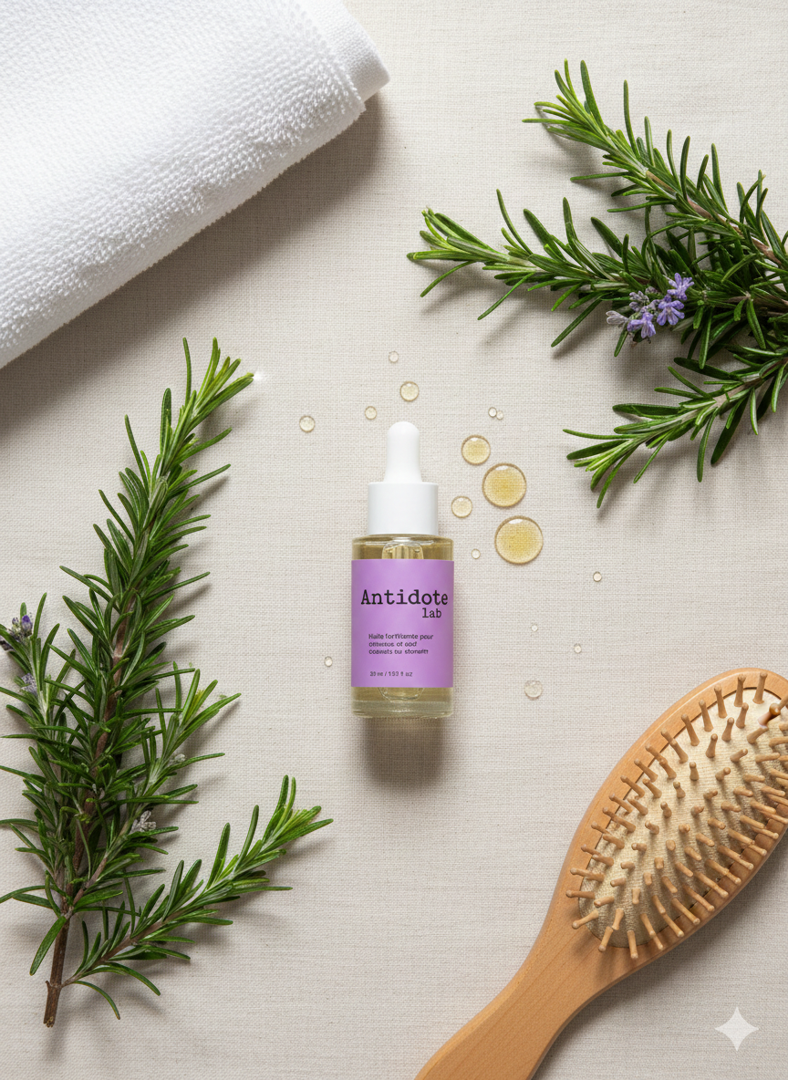 Huile fortifiante cheveux et cuir chevelu - Antidote Lab